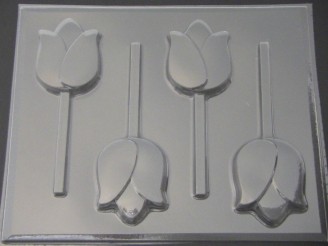 511 Tulip Flower Chocolate or Hard Candy Lollipop Mold